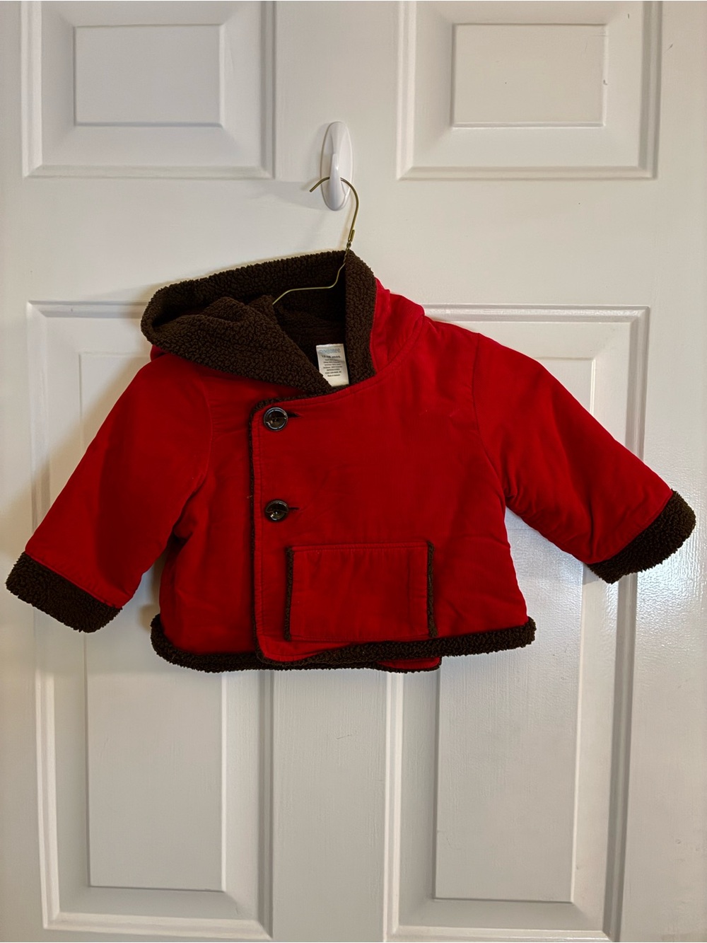 Gymboree Red Coat with Brown Sherpa Trim